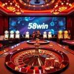 58win online gamblers placing bets at a luxurious casino table