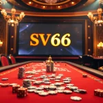 Experience the thrill of sv66 casino gaming with vibrant chips and an elegant table setup.