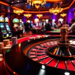 68VIP casino table showcasing vibrant poker chips and elegant playing cards in an elite gambling atmosphere.