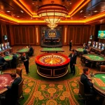 Go8 gaming excitement with roulette wheel and vibrant casino atmosphere.