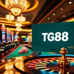 Engaging scene of online gambling featuring TG88 slot machines and poker chips for thrilling experiences.