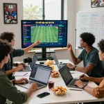 Group analyzing tỷ lệ kèo trực tuyến in a modern sports betting environment.