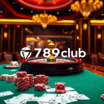 Experience thrilling action at 789club's poker table with high-stakes cards and vibrant chips.