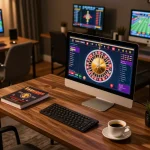 Engaging online casino experience with vibrant cm88 roulette game displayed on a sleek desktop.