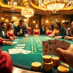 Players enjoying exciting Baccarat at XX88 casino, showcasing thrilling gameplay with luxurious decor.