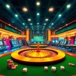 Experience excitement with MM88's innovative online casino atmosphere, featuring vibrant slot machines and poker tables.