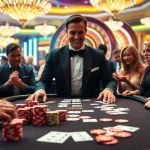 Players enjoying a thrilling game at KP 88 casino table with vibrant atmosphere.