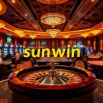 Excited players experiencing winning moments at Sun Win casino tables in a luxurious setting.