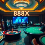 Players enjoying high-stakes poker and slot games at 88XX casino.