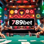 Exciting 789bet online gambling scene with poker chips and cards.