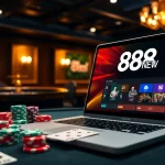 Players engaged in thrilling games at 888NEW's luxurious online casino.