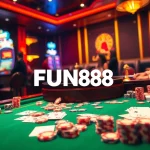 Players engaged in lively casino action showcasing FUN88's luxury gaming experience with vibrant tables and chips.
