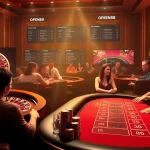Engaging online gambling scene with OPEN88 branding, featuring roulette, poker chips, and digital promotions.