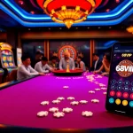 Experience the thrill of Tải App Nhà Cái 68VIP with professional casino games and glowing lights.