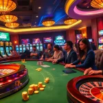 Players enjoying games at RR88 casino with exciting slot machines and roulette wheels.