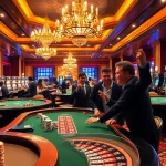 Players celebrating wins at an upscale casino table, highlighting the thrill offered by https://8kbetbh.com/.