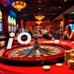 Experience the excitement at i9bet with vibrant slot machines, roulette wheel, and poker games.