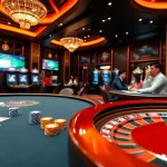Experience the thrill of Nhà Cái 789win with a luxurious casino scene featuring poker tables and vibrant gaming.