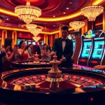 Experience the thrilling atmosphere at Nhà cái 69vn with lively casino tables and vibrant gaming.