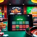 Engage in thrilling gameplay with the okfun app, showcasing a vibrant online casino interface filled with exciting games.