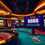 Exciting online gambling experience at 888VND showcasing vibrant casino games and real-time betting.