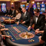 Players are enjoying roulette at HIT CLUB's exciting casino atmosphere, showcasing strategic gameplay and vibrant action.