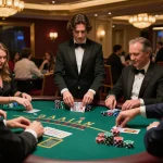 Engaging blackjack gameplay at a casino table featuring players and dealer dynamics, highlighting https://www.bearcreekwatershed.org/macroinvertebrates strategy moments.