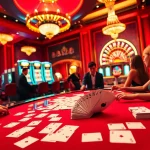 Experience thrilling gameplay at CM88 casino with luxurious poker tables and vibrant slot machines.