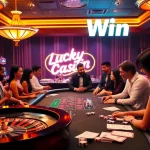 Experience the thrill of LuckyWin at a luxurious casino with engaging games and vibrant atmosphere.