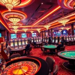 Players enjoying table games and slot machines at a casino, highlighting https://pub88.in.net/'s vibrant gaming atmosphere.