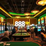 Nhà Cái 888TOP offers a vibrant and luxurious online gaming experience with modern casino elements and engaging visuals.