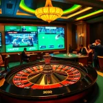 Enjoy an exhilarating moment of excitement at luongsontv60com, showcasing the thrill of roulette in a vibrant casino.