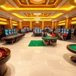 KJC-branded roulette wheel and casino players enjoying a thrilling gaming experience.