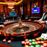 Players enjoying a thrilling game at the XX88 casino with dice, roulette, and vibrant chips.