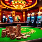 Experience the excitement at BL555's poker table with luxury chips and vibrant roulette.