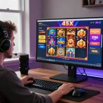 Engaging user experience on the 45x com online gambling platform featuring vibrant slot game visuals and promotional rewards.