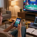 Enjoying an exciting live dealer game on kkbd app from the comfort of home