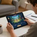 Engaging in online gaming at home with the 79KING ĐĂNG NHẬP interface for a thrilling experience