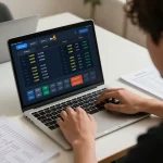 Person engaging with online betting strategies for Keo nha cai 5, showcasing real-time match odds.