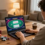 Link đăng ký Tic88 enabling online poker excitement in a cozy home gaming setup.