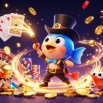 Experience the excitement of the royal casino game with a vibrant, animated scene of treasure and fun.