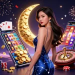 Engage in MMOO with a stunning 3D casino scene featuring dynamic game elements and vibrant visuals.