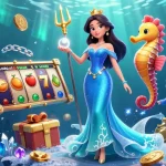 Experience thrilling jackpots with 88NOW in a vibrant underwater casino scene.