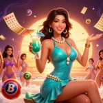 Experience the excitement with Net88 at a vibrant beach casino filled with colorful lottery elements.
