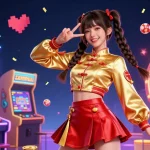 Experience engaging gameplay at tr88 with a vibrant casino scene featuring colorful arcade games and jubilant characters.