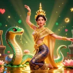 Engage with 13win casino featuring an elegant Thai dancer amidst vibrant gaming elements.
