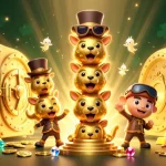 Engage with kèo nhà cái through this vibrant, animated casino-themed illustration packed with dazzling treasures.