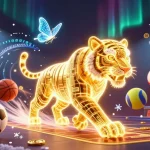 Experience the energy of five88 as a golden tiger lights up the digital casino landscape.